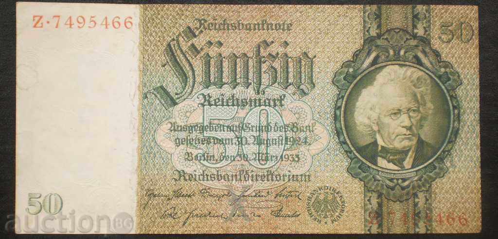 Bancnota GERMANIA 50 MAPK -1937g-XF-RARE