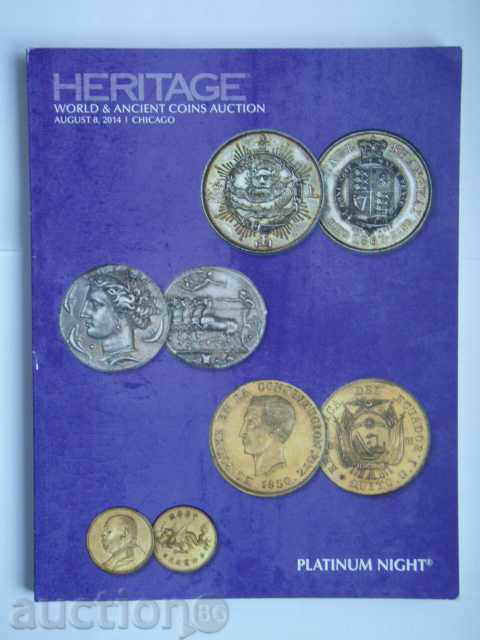 Δημοπρασία HERITAGE (8 Αυγούστου 2014) - παγκόσμια νομίσματα.