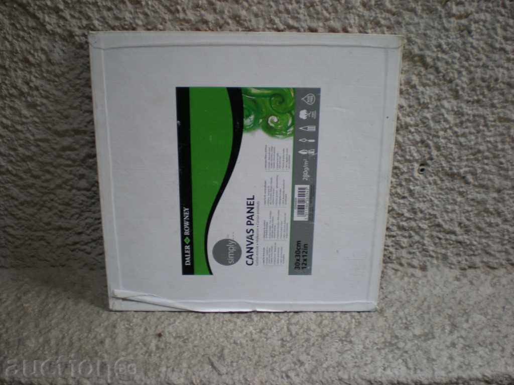 Auction  painting, oil on cardboard.