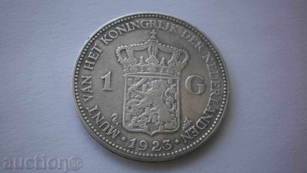 Netherlands 1 Gulden 1923 Rare Coin