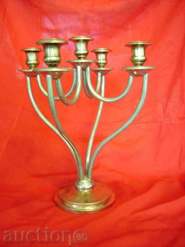 Auction Stylish heavy massive brass and silvering candlestick Auction Stylish heavy massive brass and silvering candlestick