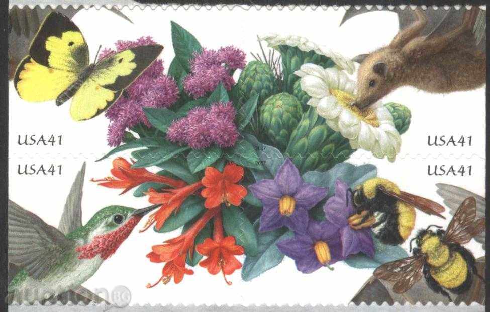 Pure Marks Pollination Flowers Bat Bees Butterfly 2007 USA with price 11.00 BGN | € 5.62 Pure Marks Pollination Flowers Bat Bees Butterfly 2007 USA with price 11.00 BGN | € 5.62