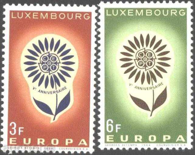 Καθαρό Μάρκες Ευρώπη Σεπτέμβριο 1964 Luxembourg