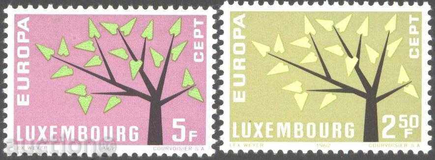 Καθαρό Μάρκες Ευρώπη Σεπτέμβρη 1962 Luxembourg