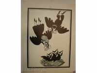 карандаш-шарж-туш,