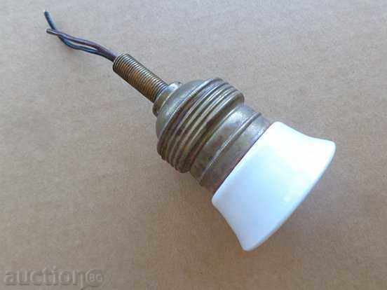 Стара порцеланова фасунга фасонка лампа фенер полилей абажур