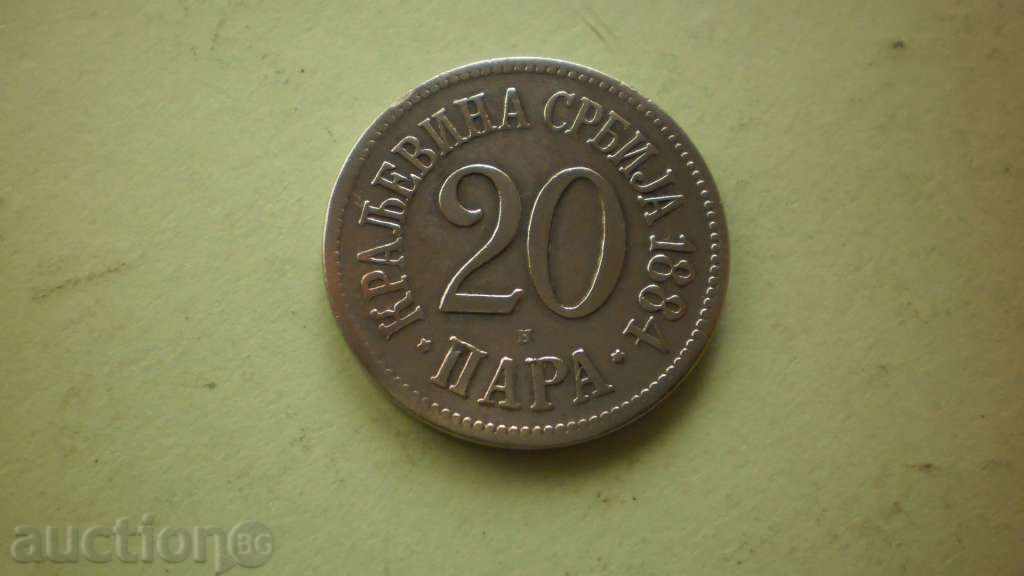 20 PAIRS 1884 SERBIA