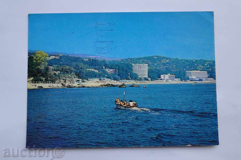 Варна курорт Дружба лодка в морето  марка    К 86