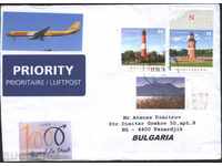 Пътувал плик с марки Морски фарове 2014 / 2015  от  Германия