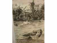 ζωγραφική- κάρβουνο-Nessebar