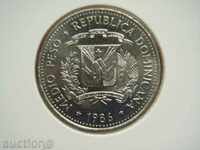 1/2 Peso 1986 Dominican Republic Unc