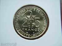 25 Franci 2002 Statele Africii de Vest - Unc