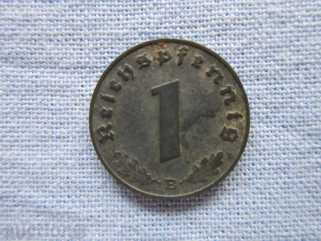 1 REICHPHENNING pfennig 1942 B Germania