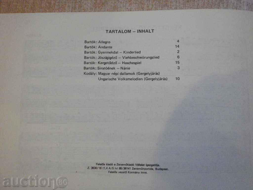 Book "MAGAR NÉPDALOK ÉS TÁNCOK - BARTÓK - KODÁLY" - 16 p. - 6 Book "MAGAR NÉPDALOK ÉS TÁNCOK - BARTÓK - KODÁLY" - 16 p. - 6
