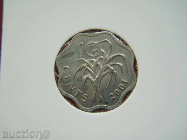 10 Cents 2001 Swaziland (Свазиленд) - Unc