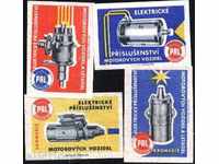 4 etichete matchbox din Cehoslovacia Lot 1082