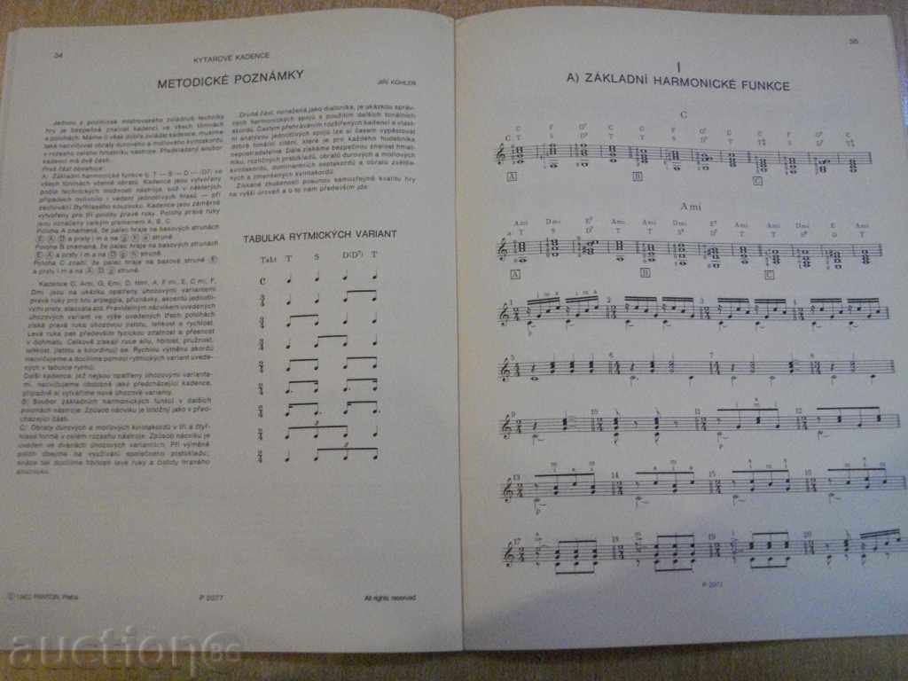 Delivery of Book "RYTMICKÉ FIGURY TANCŮ-KYTAROVÉ KADENCE-KÖHLER" -60pp