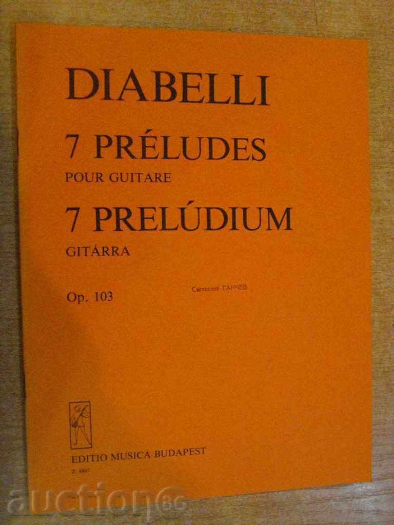 Book "7 PRÉLUDES POUR GUITARE - DIABELLI" - 24 p.