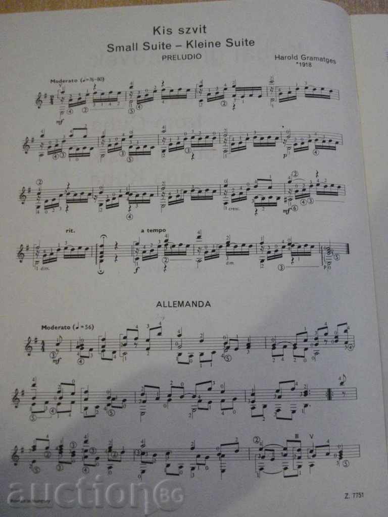 The book "Kubai gitármüvek - Gitar Musik from Cuba" - 20 p. with price 8.00 BGN | € 4.09