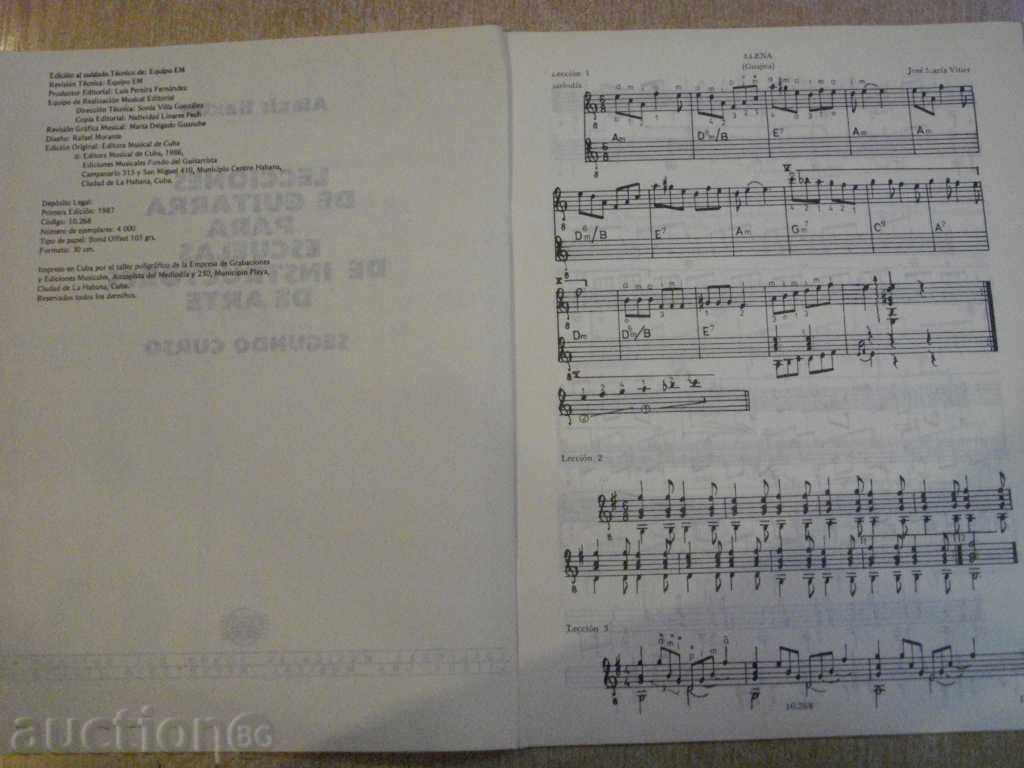 The book "LECCIONES DE GUITARRA PARA ...- Alexis Baxter" -27 p. with price 8.00 BGN | € 4.09 The book "LECCIONES DE GUITARRA PARA ...- Alexis Baxter" -27 p. with price 8.00 BGN | € 4.09