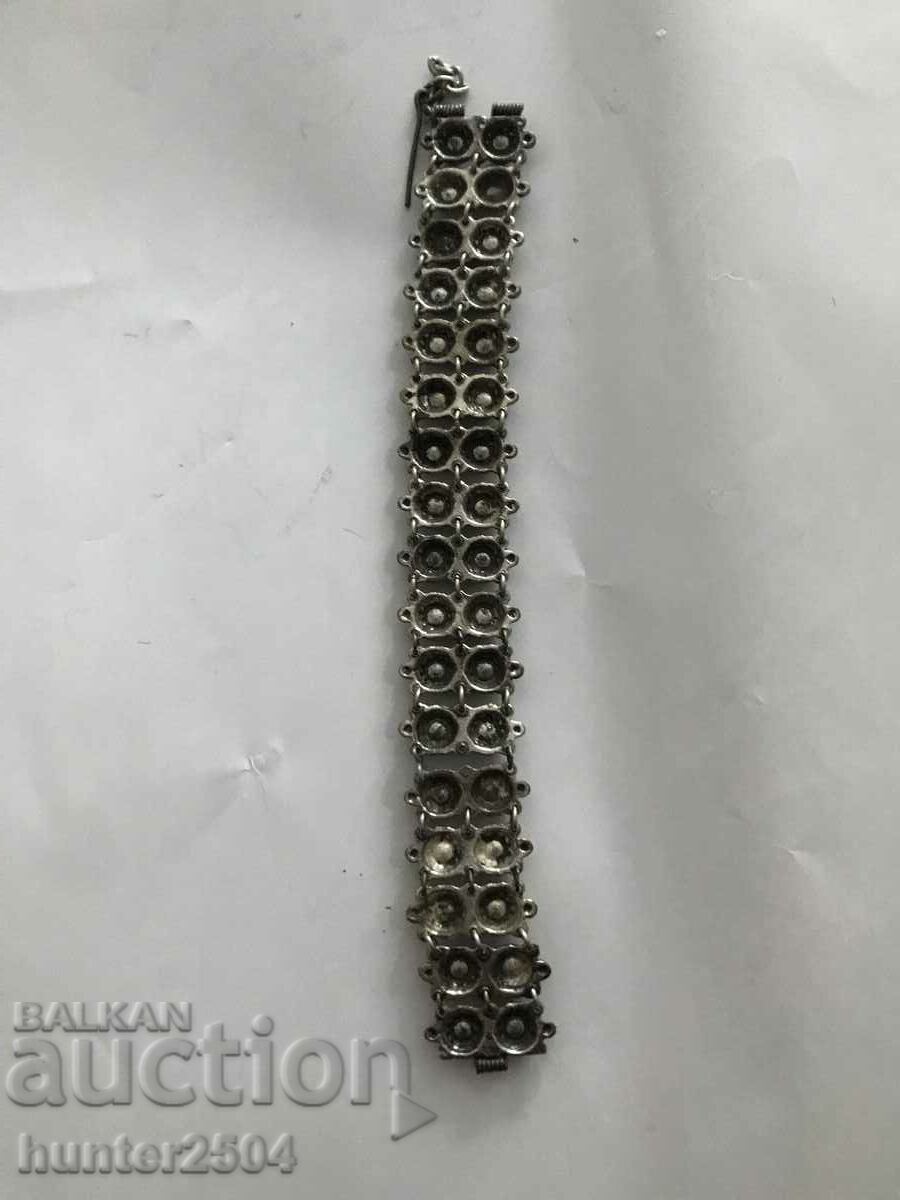 Licitație Bratara veche, metal cu turcoaz, 20 cm