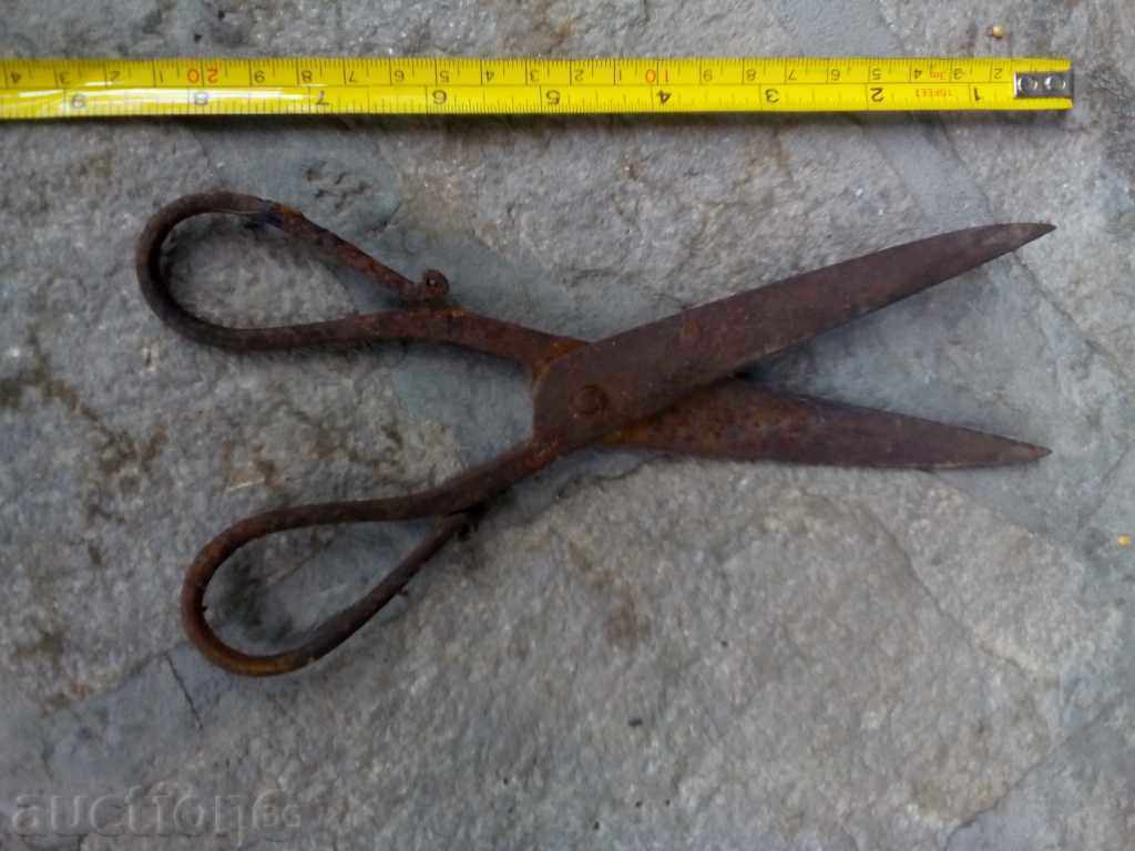 Old forged scissors.