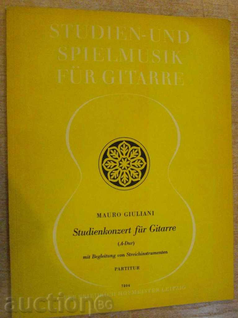 Book "Studienkonzert für Gitarre-MAURO GIULIANI" - 76 p.