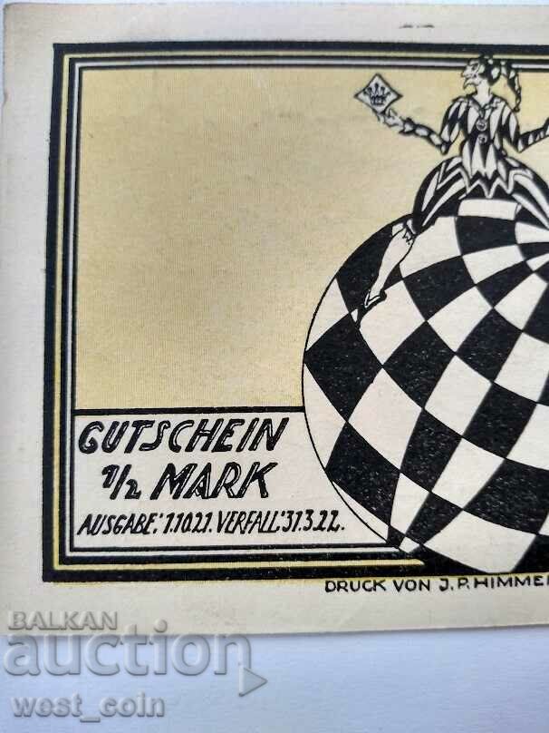Германия  ½  Марк  1922  UNC с цена € 6.14 | 12.01 лв.