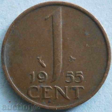 Olanda 1 cent 1955.