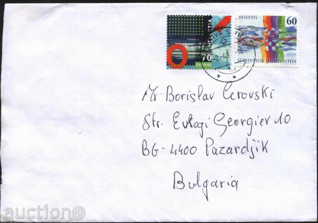 plic Călătorit cu timbre din Elveția