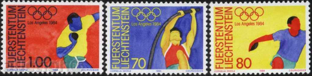 Pure Marks Olympic Games Los Angeles 1984 from Liechtenstein