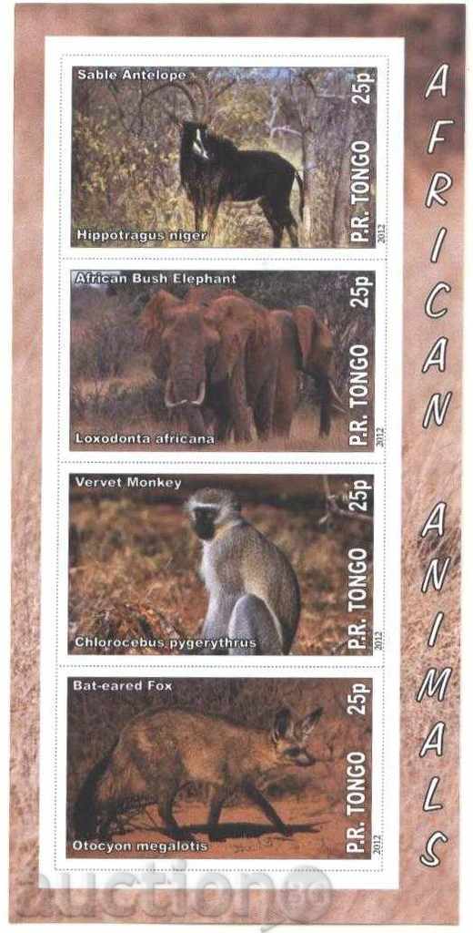 Чист блок Африкански животни 2012 Тонго