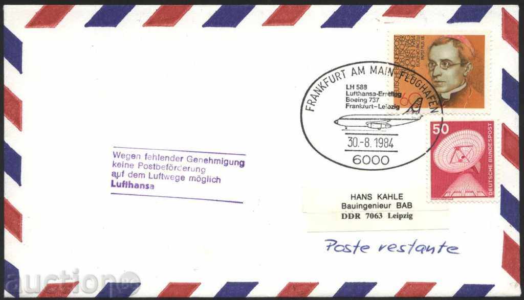 Envelope with special printing Lufthansa Aviation 1984 by German