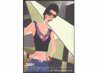 Пощенска картичка Мода Секси енергичен стилен 2001 от Китай