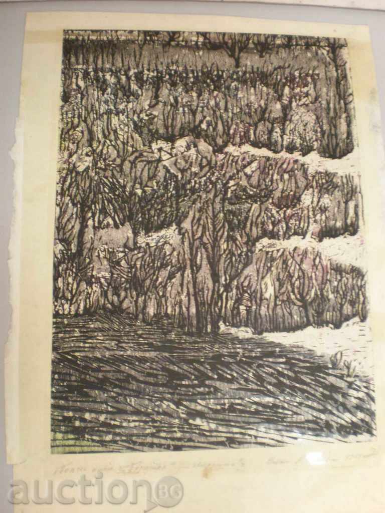 pictură - imprimeu - Denka Minovska - 1975.