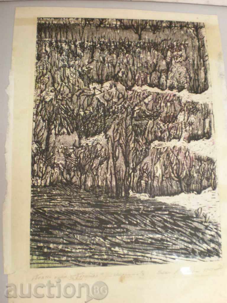 pictură - imprimeu - Denka Minovska - 1975.