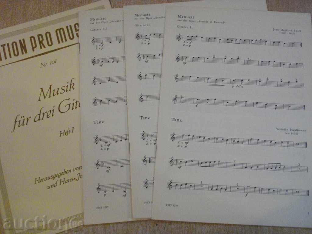 Book "Musik für drei Gitarren-Heft I-Renate Große" -58 p. - 6 Book "Musik für drei Gitarren-Heft I-Renate Große" -58 p. - 6