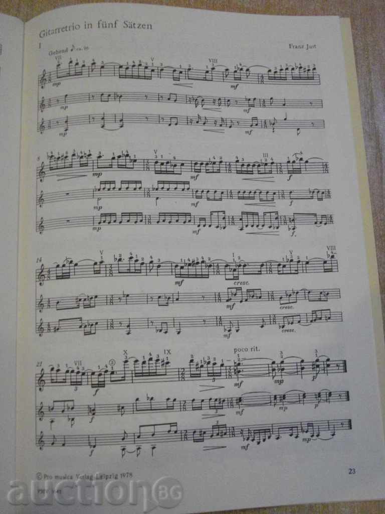 Βιβλίο "Musik für Drei Gitarren-Heft II-Renate Μεγάλη Φούγκα" -56 σελ. - 5 Βιβλίο "Musik für Drei Gitarren-Heft II-Renate Μεγάλη Φούγκα" -56 σελ. - 5