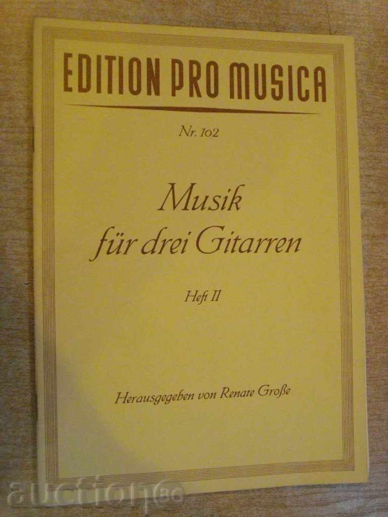 Βιβλίο "Musik für Drei Gitarren-Heft II-Renate Μεγάλη Φούγκα" -56 σελ.