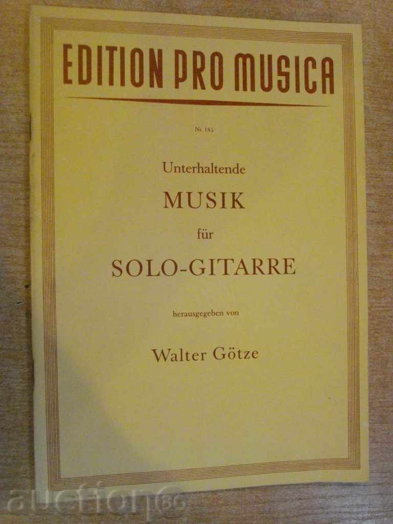 Carte "MUSIK für SOLO - Gitarre - Walter Götze" - 48 p.
