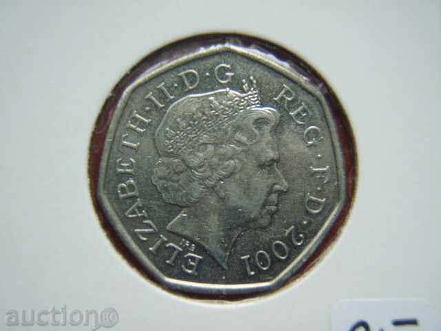 50 Pence 2001 Great Britain (Великобритания) - AU с цена 1.99 лв. | € 1.02 50 Pence 2001 Great Britain (Великобритания) - AU с цена 1.99 лв. | € 1.02