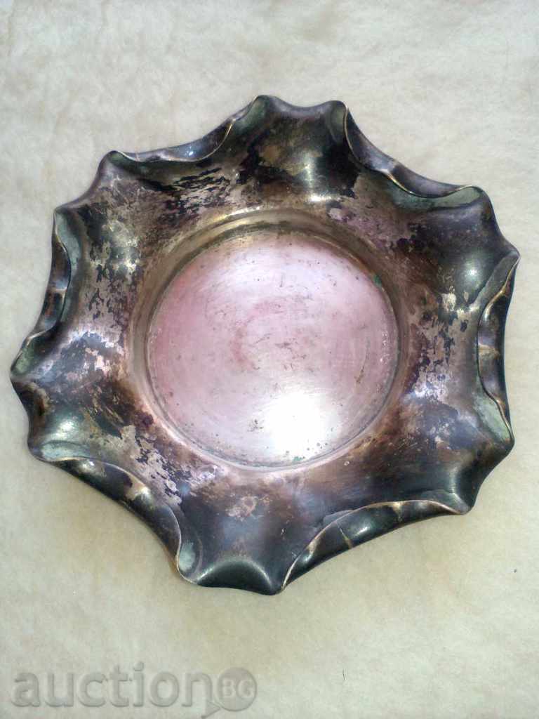 Old, thick silver bowl of nuts with price 15.00 BGN | € 7.67 Old, thick silver bowl of nuts with price 15.00 BGN | € 7.67