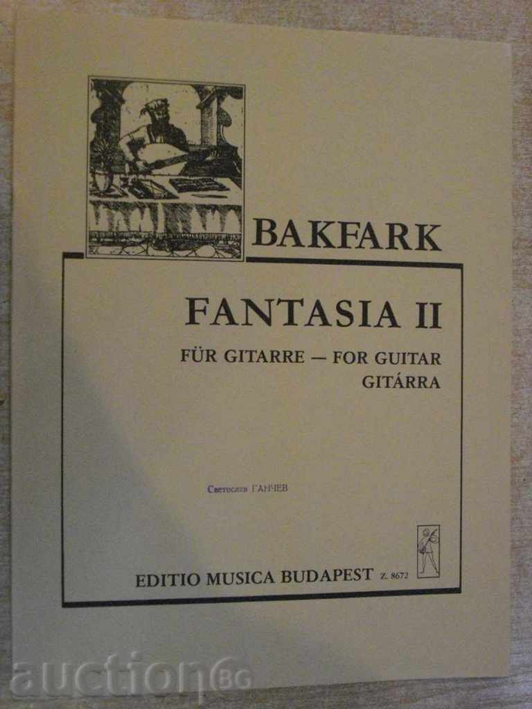 Book "FANTASIA II - Gitárra - VALENTINUS BAKFARK" - 6 p.