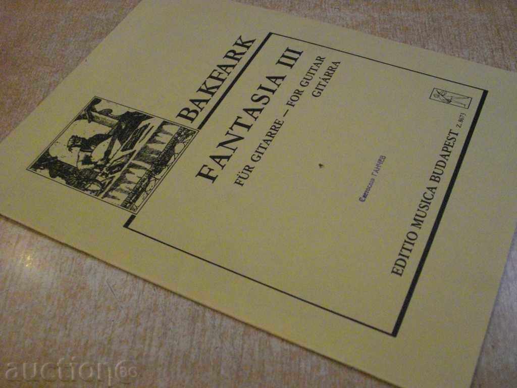 Book "FANTASIA III - Gitárra - VALENTINUS BAKFARK" - 6 p. - 7 Book "FANTASIA III - Gitárra - VALENTINUS BAKFARK" - 6 p. - 7