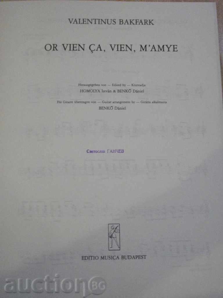Book "OR VIEN ÇA, VIEN, M'AMYE-Gitárra-BAKFARK" - 4 p. with price 5.00 BGN | € 2.56 Book "OR VIEN ÇA, VIEN, M'AMYE-Gitárra-BAKFARK" - 4 p. with price 5.00 BGN | € 2.56