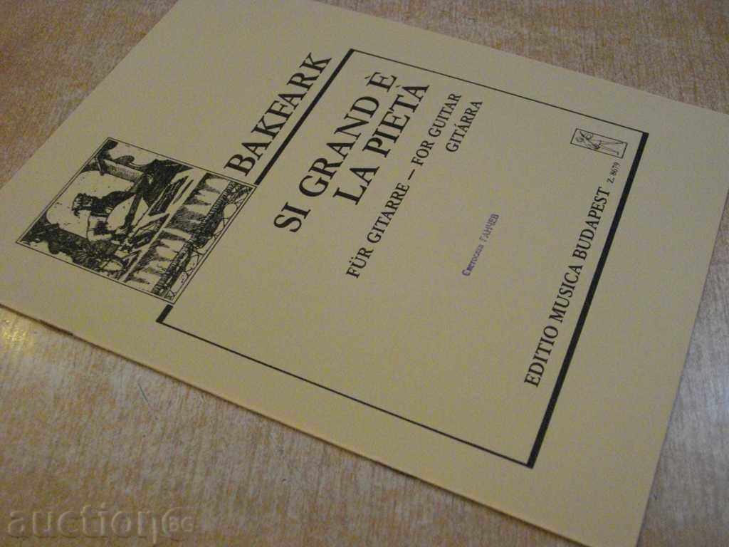 Book "SI GRAND É LA PIETÁ - Gitárra - V.BAKFARK" - 4 p. - 7 Book "SI GRAND É LA PIETÁ - Gitárra - V.BAKFARK" - 4 p. - 7