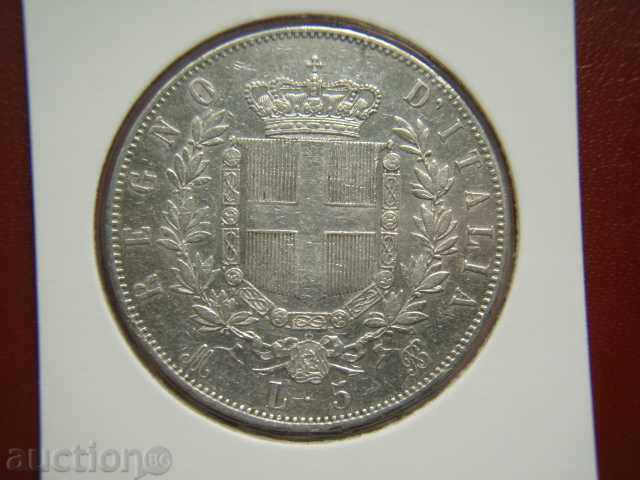 5 Lire 1871 M Italia (5 Lire Italia) - XF