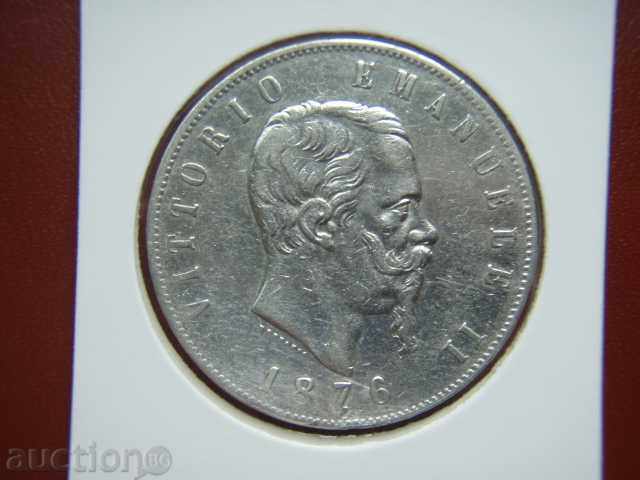 5 Lire 1876 R Italy (2) /5 лири Италия/ - XF- с цена 99.89 лв. | € 51.07