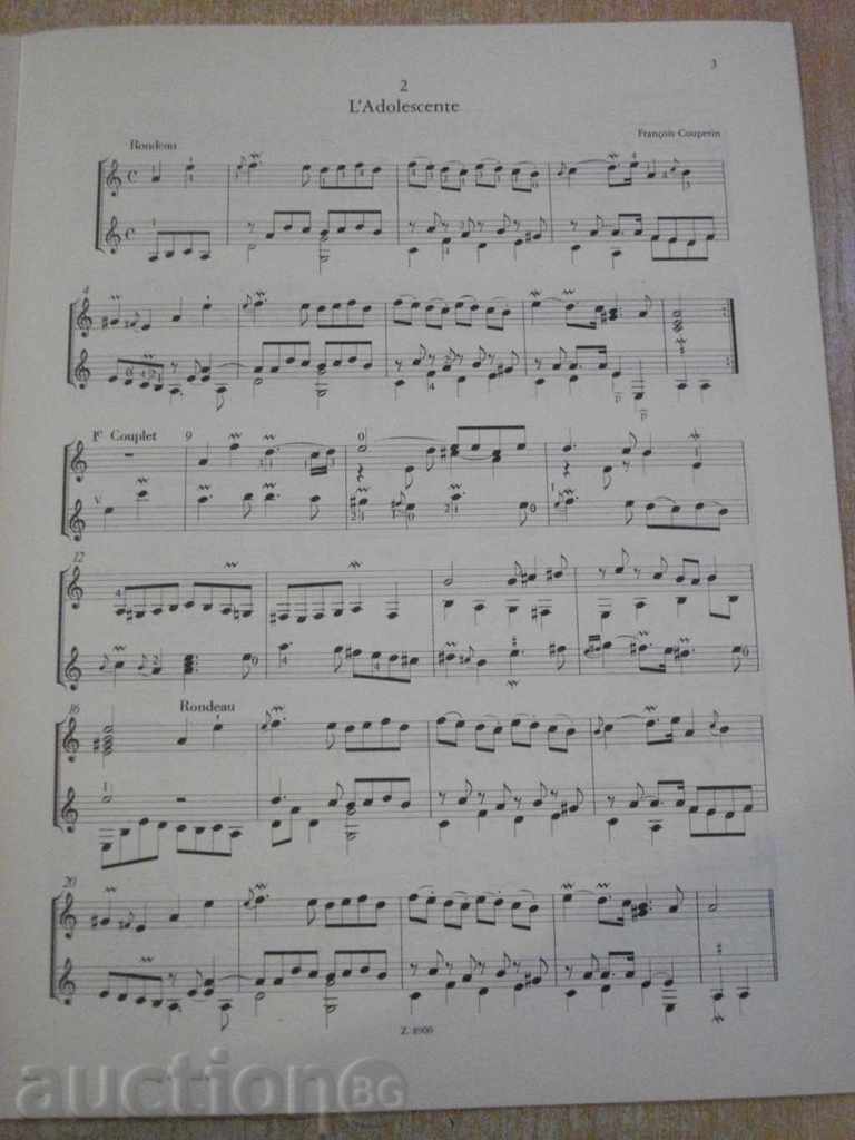 Auction  Book "RÉGI FRANCIA MUZSIKA KÉT GITÁRRA-MOSÓCZI Miklós" -28pp
