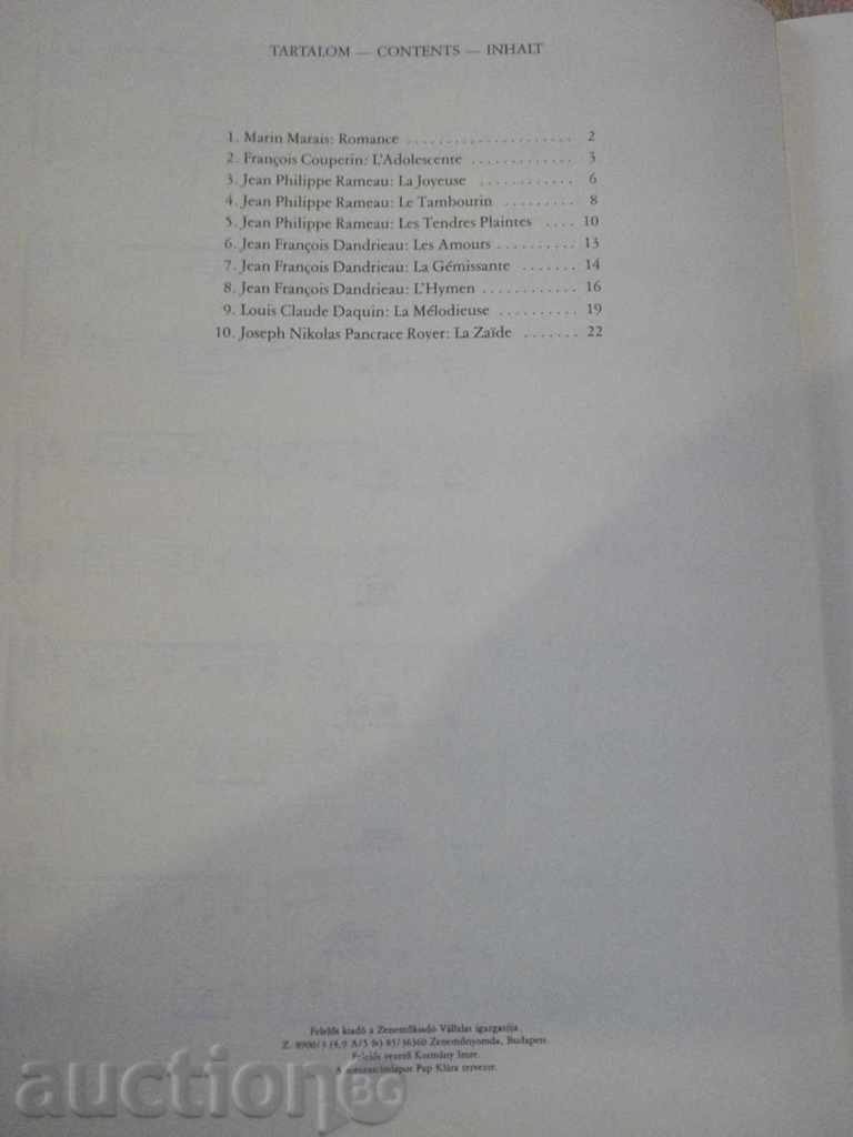 Book "RÉGI FRANCIA MUZSIKA KÉT GITÁRRA-MOSÓCZI Miklós" -28pp - 6